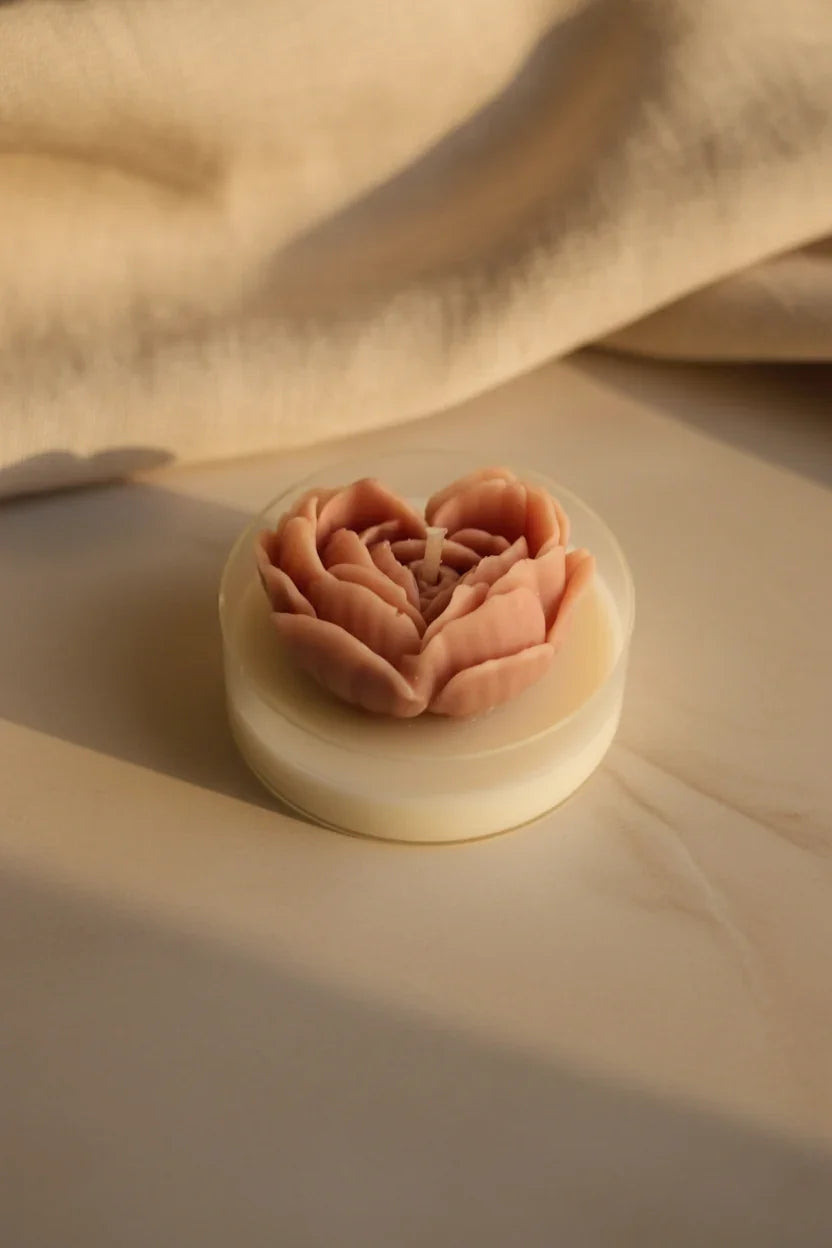 Świeca serce w pojemniku — naturalne składniki | Candle by Ann