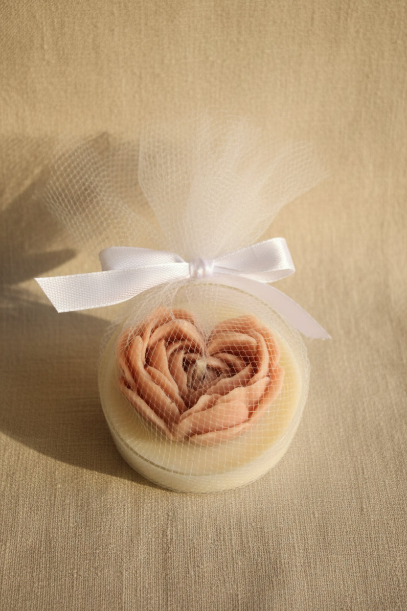 Świeca serce w pojemniku — różne kolory | Candle by Ann