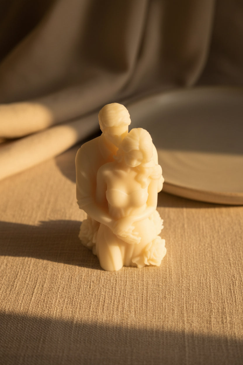 Świeca sojowa para kochanków — wyjątkowy prezent dla dwojga | Candle by Ann
