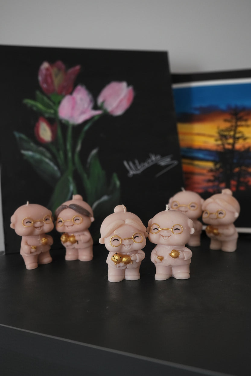 Świeca sojowa babcia i dziadek — ręcznie robiona | Candle by Ann