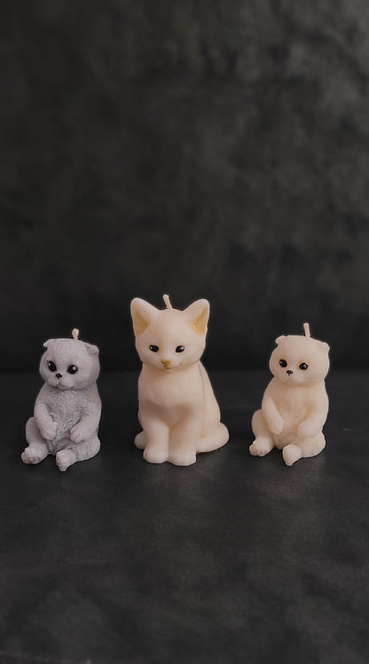 Świeca sojowa piesek i kotki — prezent dla miłośników zwierząt | Candle by Ann