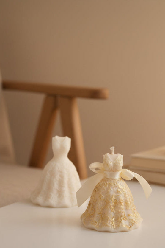 Świeca sojowa suknia balowa elegancka kreacja — prezent dla niej | Candle by Ann