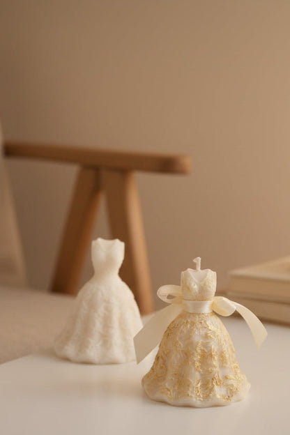Świeca sojowa suknia balowa elegancka kreacja — prezent dla niej | Candle by Ann