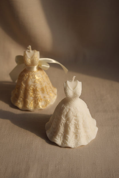 Świeca sojowa suknia balowa elegancka kreacja — prezent dla niej | Candle by Ann